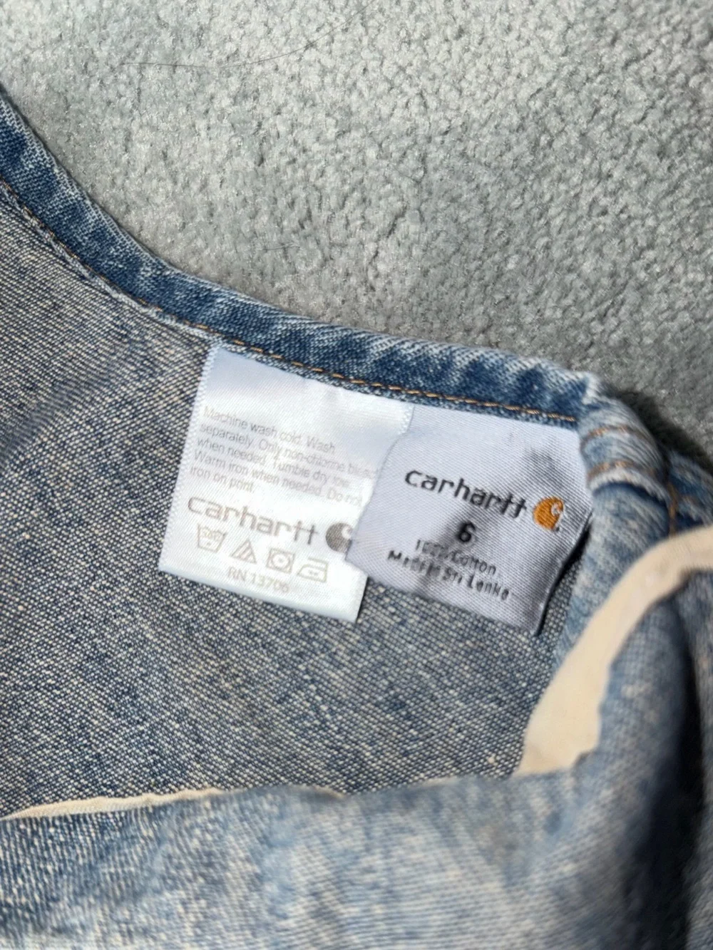 Carhartt Kids Y2K Blue Denim Overalls - 2010